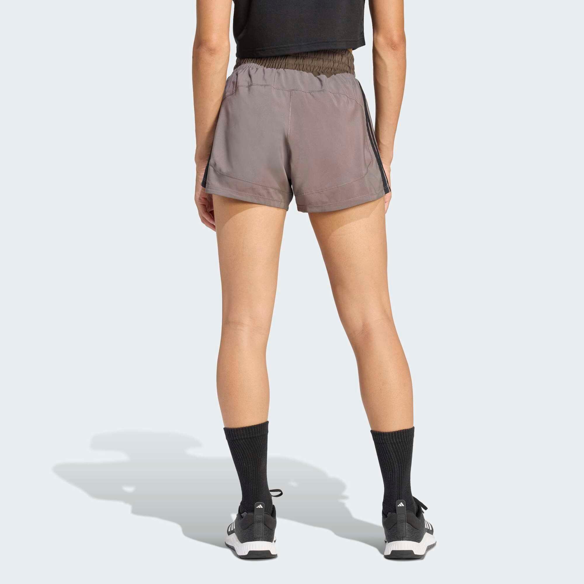 Fitness-Shorts 3S Pacer Damen, braun 2/5