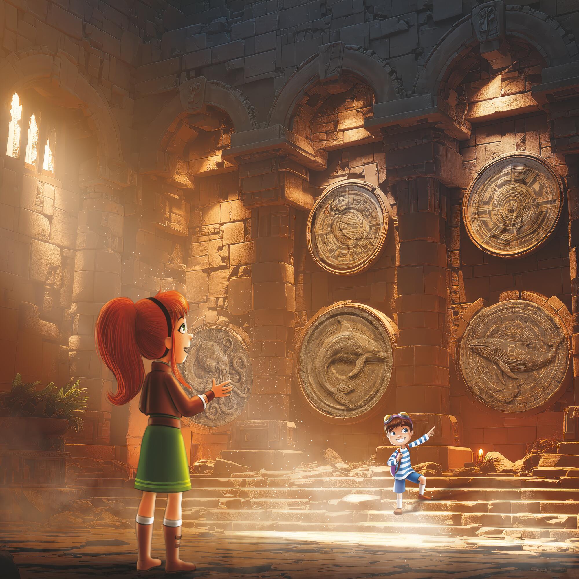 Les vestiges de l'Atlantide en Français.
Jeu additionnel pour console Spin&play. 5/8