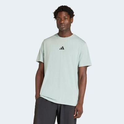 T-shirt nera ADIDAS uomo palestra oversize traspirante