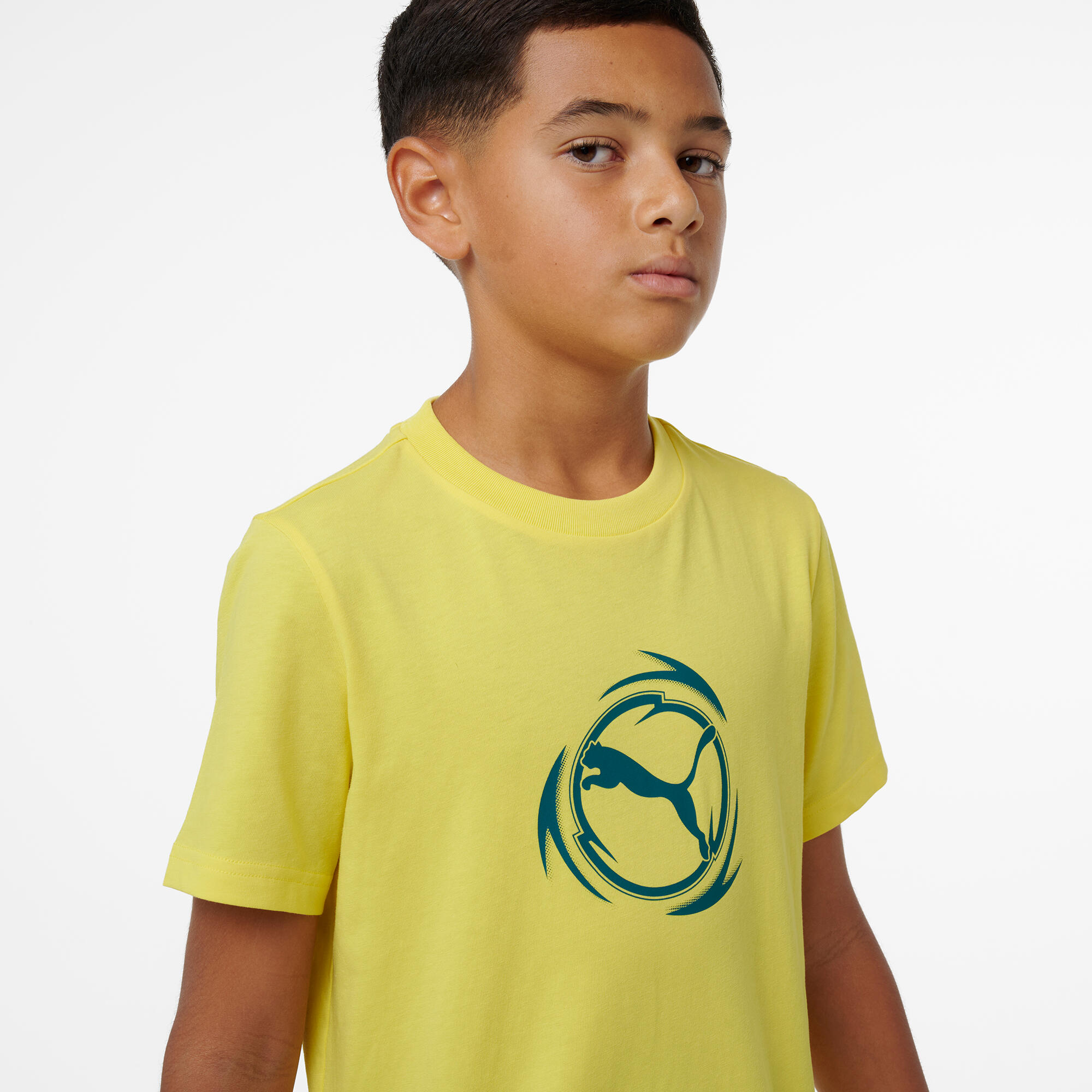 T-Shirt Kinder Baumwolle Print - gelb 4/5