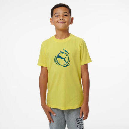 T-shirt coton imprimé enfant, orange