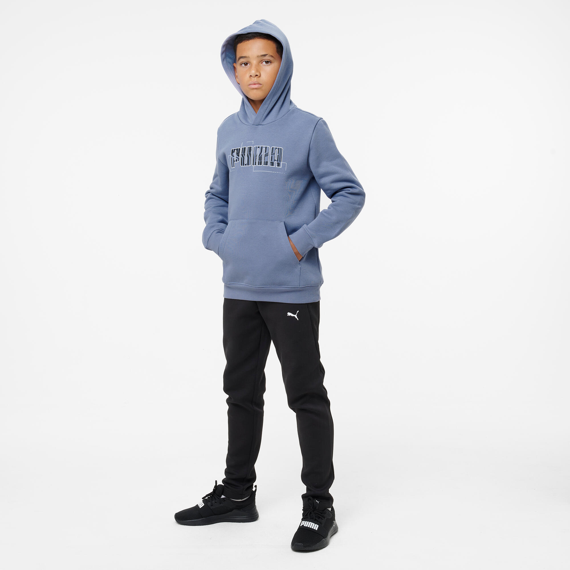 Sweat à Capuche Carbrini Pour Garçon, Gris, Taille 8-9 Ans, Léger Boulochage