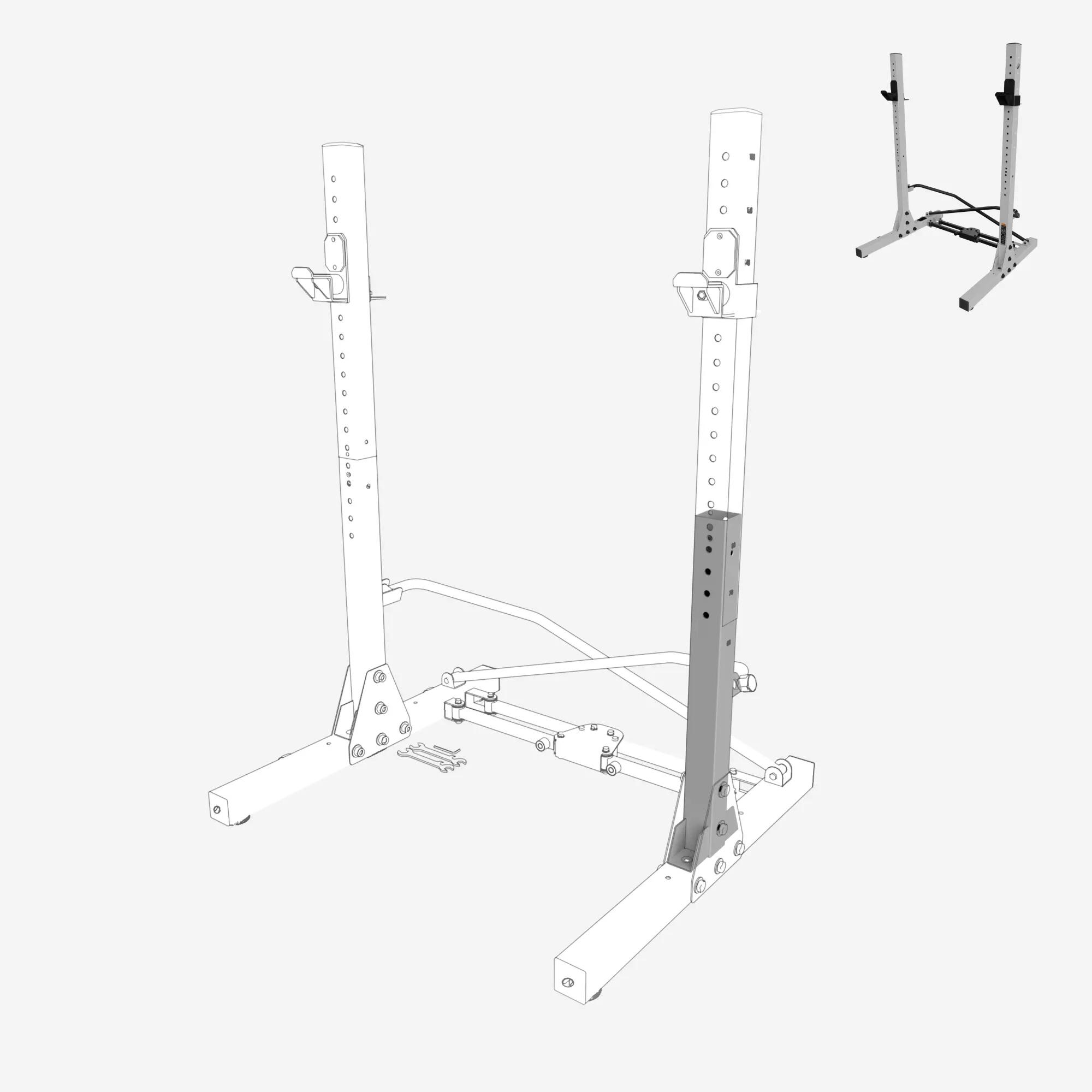Słupek dolny prawy - część zamienna do stojaka Rack 300 kg Pro 3/4