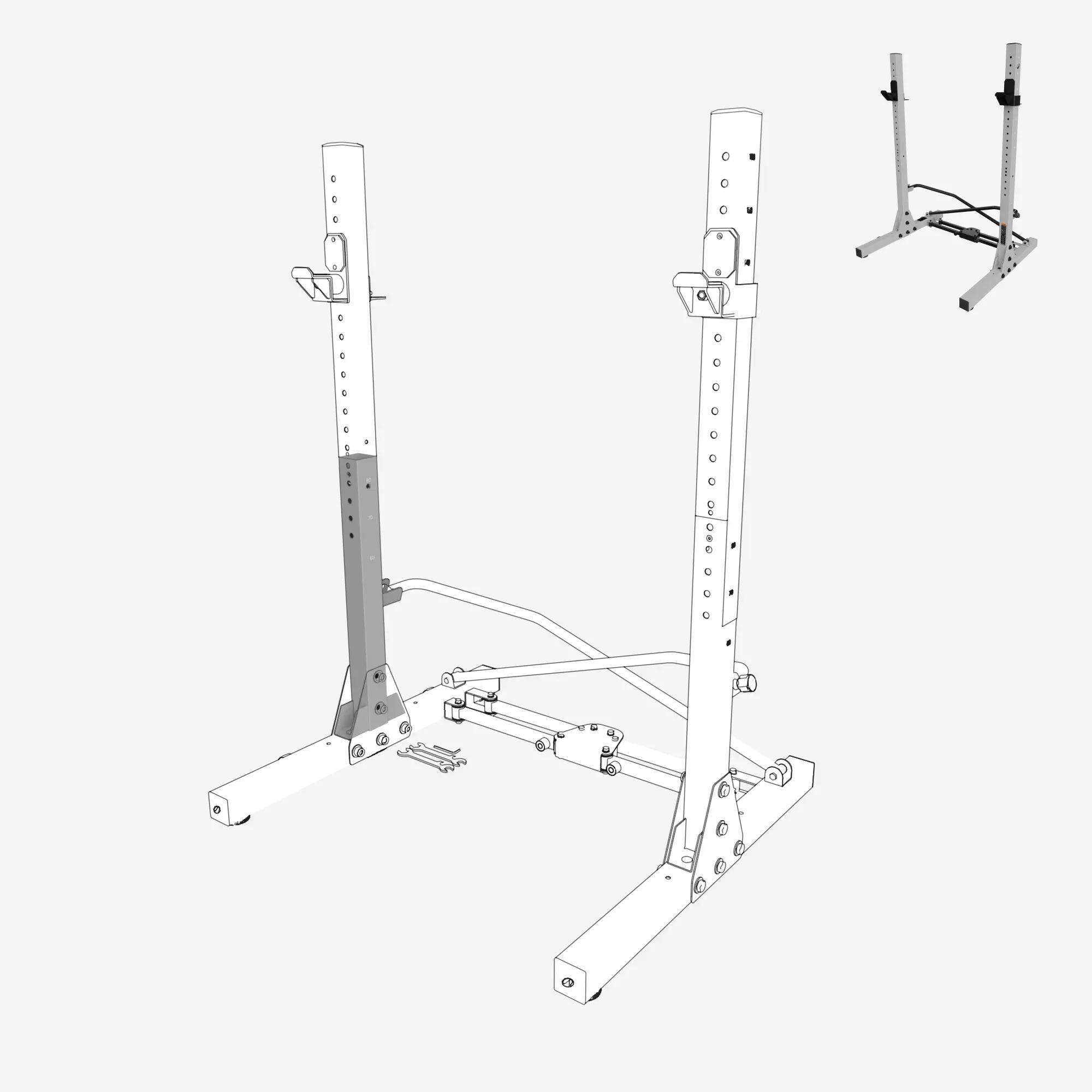 Słupek dolny lewy - część zamienna do stojaka Rack 300 kg Pro 4/4