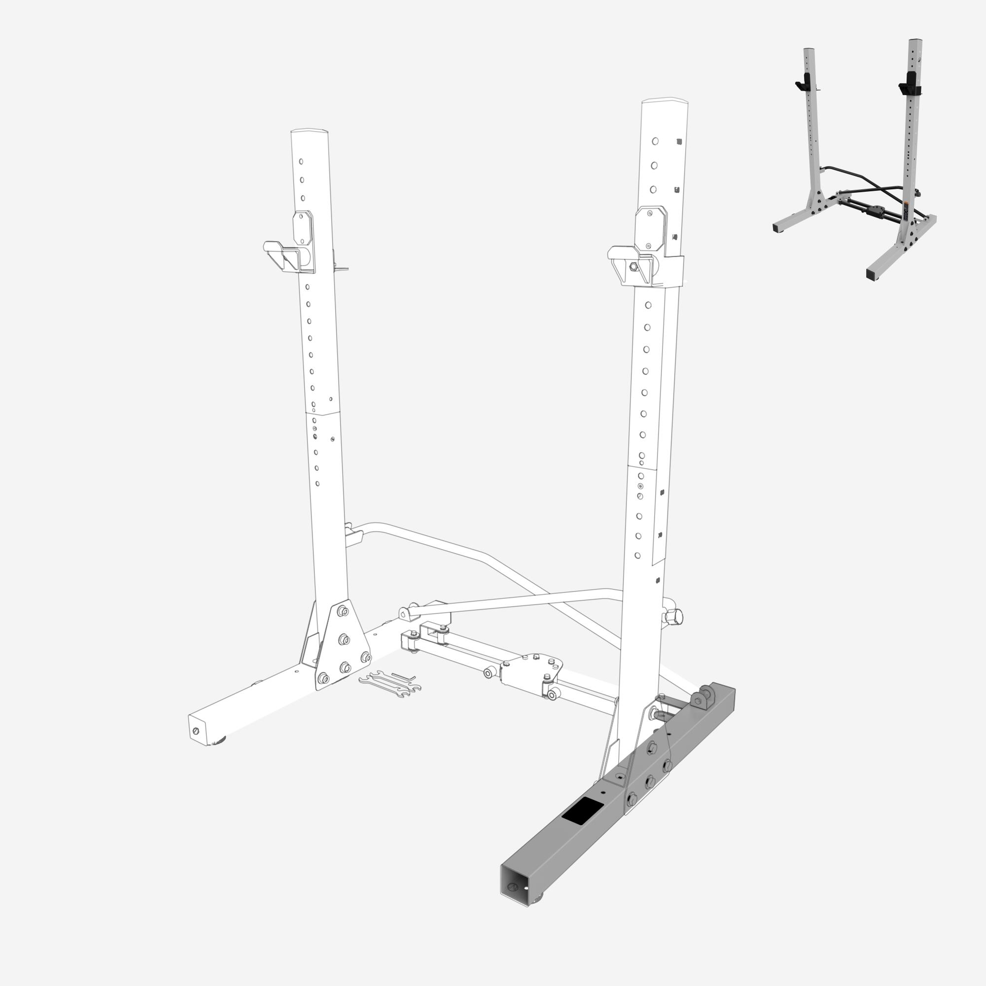 Linker Fuss, Ersatzteil für Elite Rack 300 kg Pro 3/3