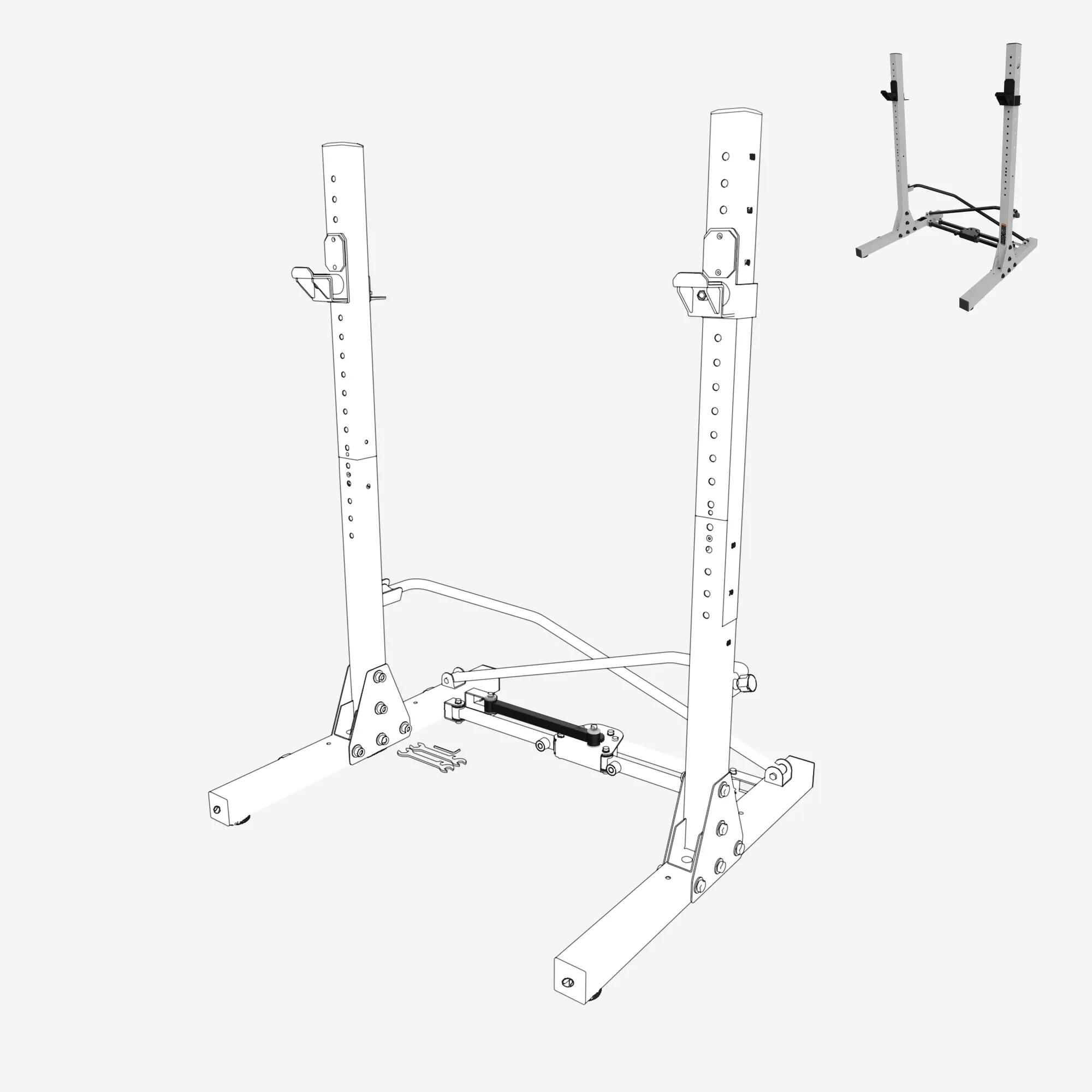 Pivot arrière droit, pièce détachée Elite Rack 300kg pro 3/3