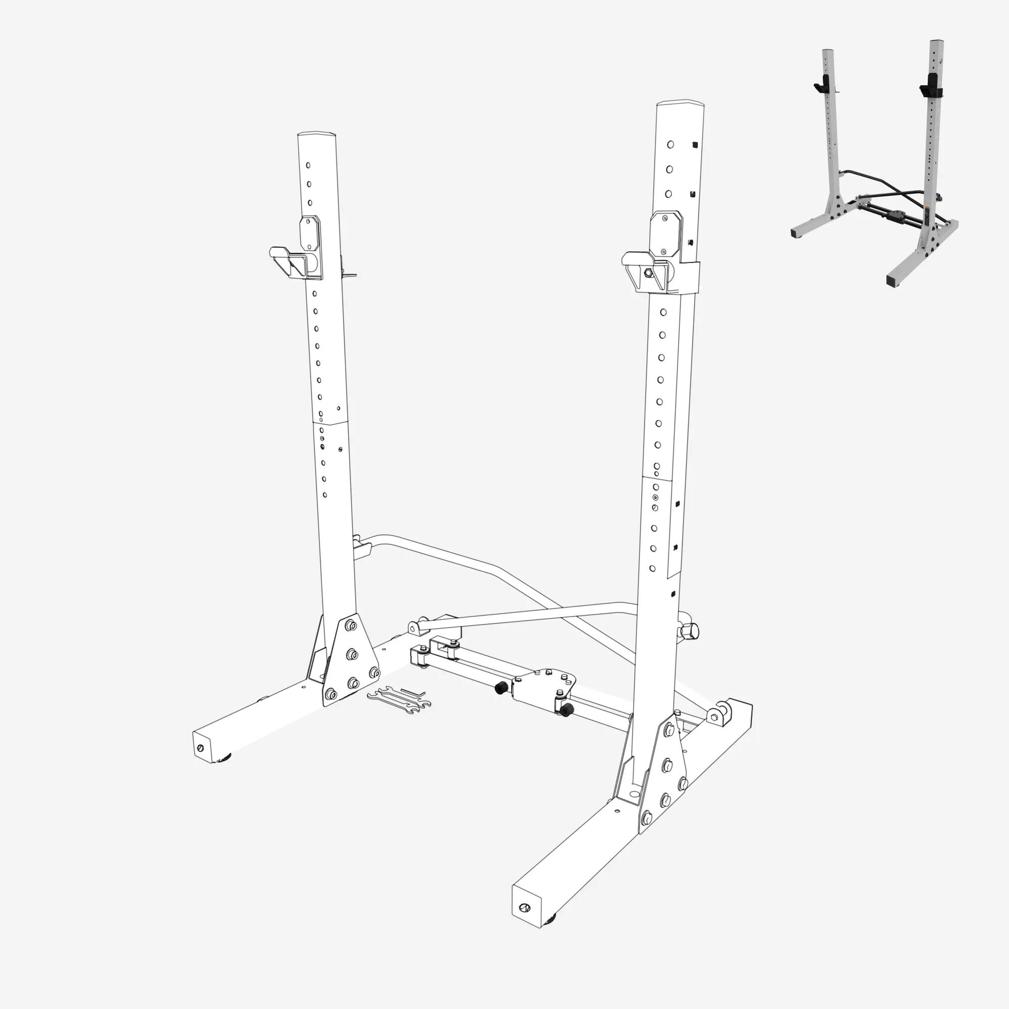 Squat Rack Tampon base pliable 2/3