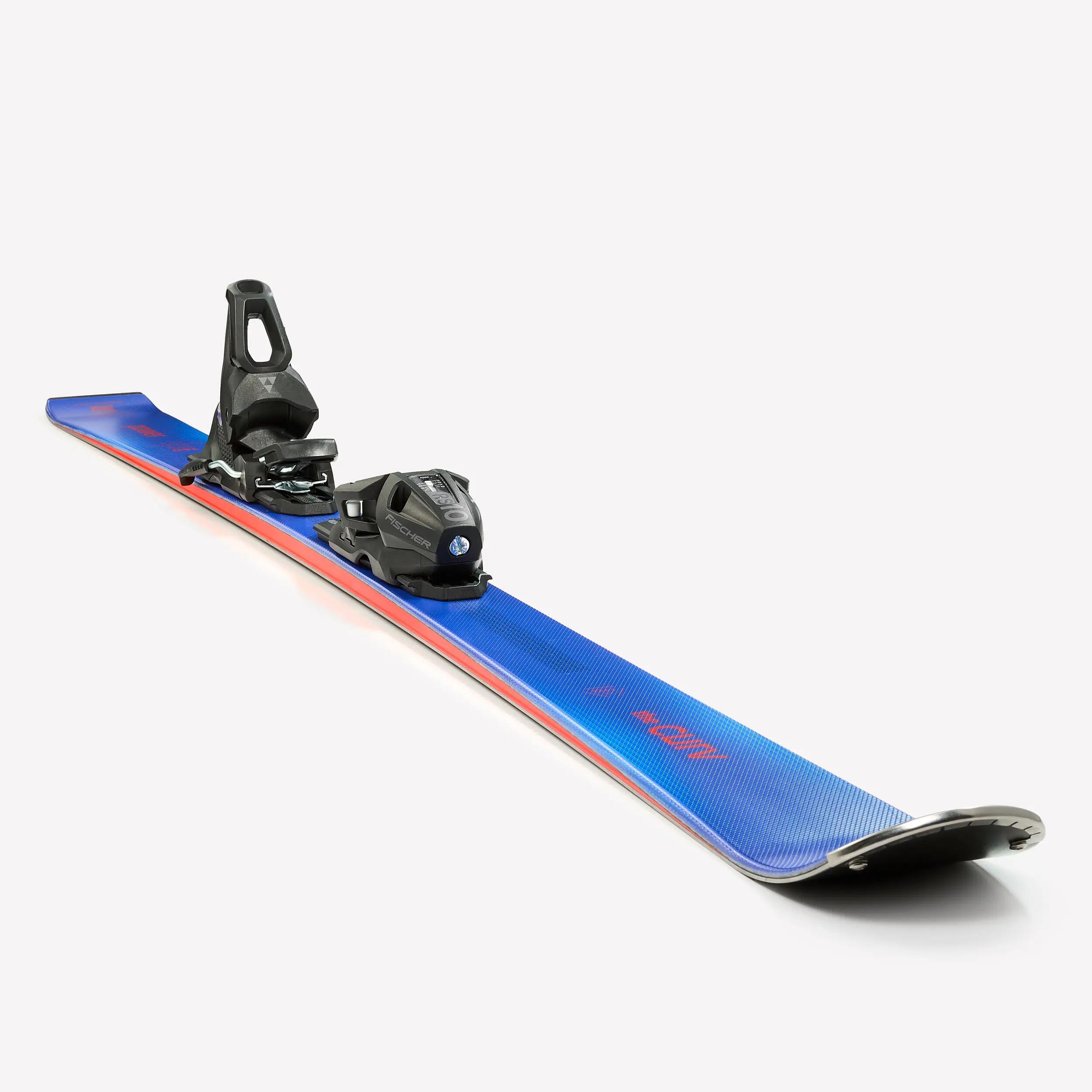 Ski alpino com fixações para homem, The Curv Power, azul e vermelho 5/9