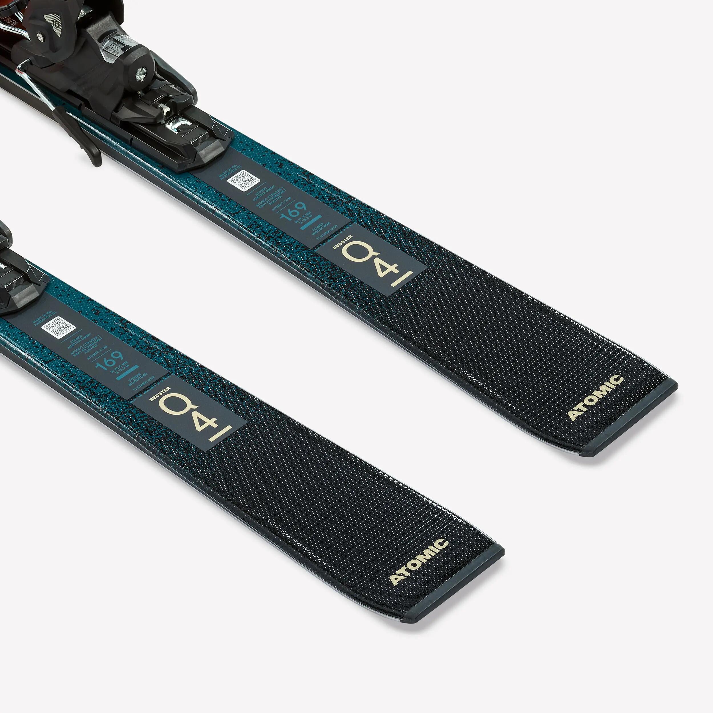 Esquís alpinos con fijaciones hombre, Atomic Redster Q4 azul y negro 4/9
