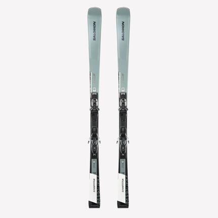Ski alpin avec fixations homme, Salomon S/MAX 8 gris et vert