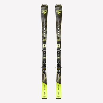 Ski alpin avec fixations adulte, Rossignol Forza 40° noir et jaune
