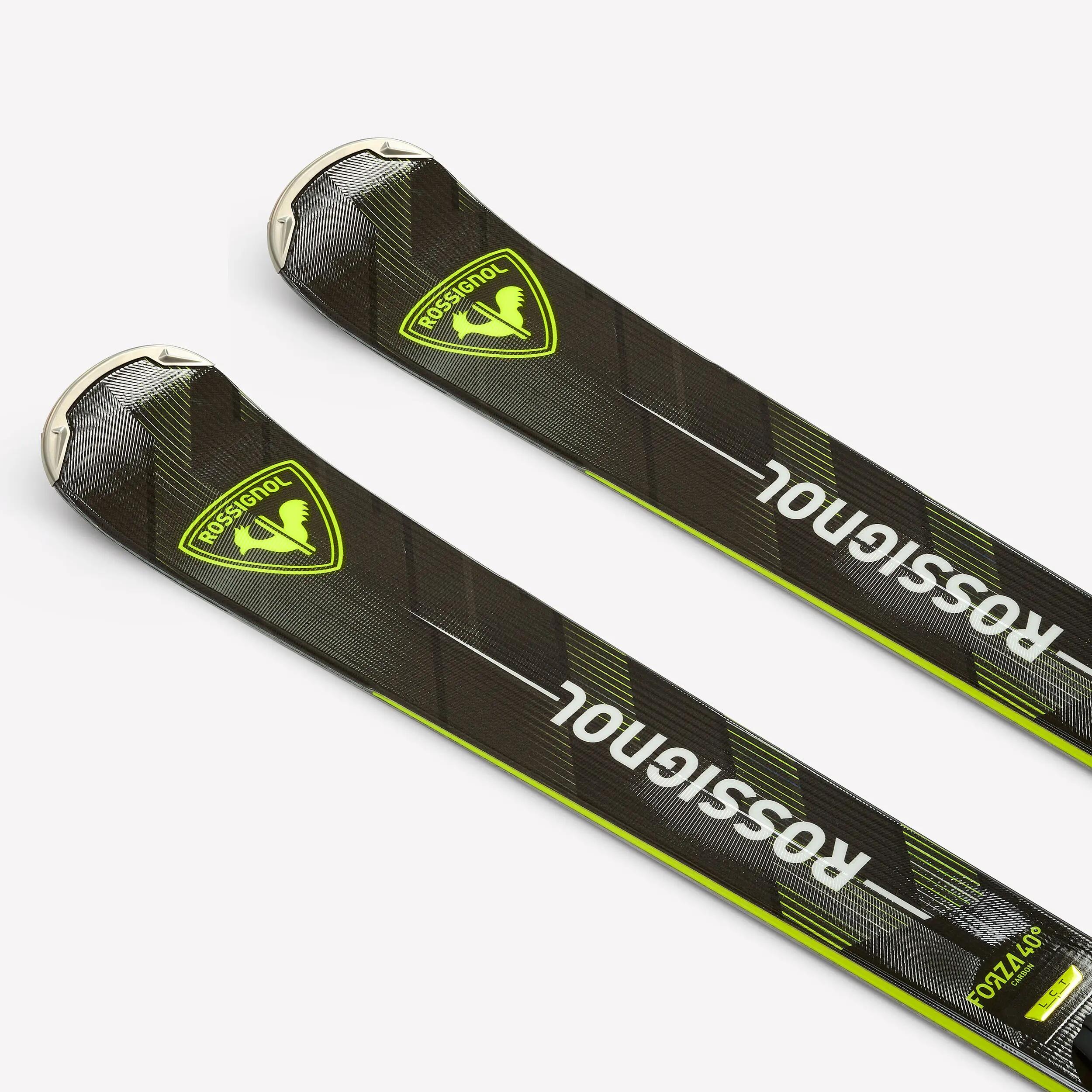 Esquí alpino con fijaciones adulto, Rossignol Forza 40°, negro y amarillo  3/9