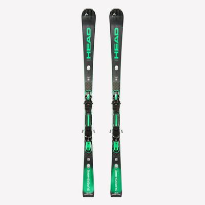 Sci pista uomo SUPERSHAPE MAGNUM neri e verdi HEAD