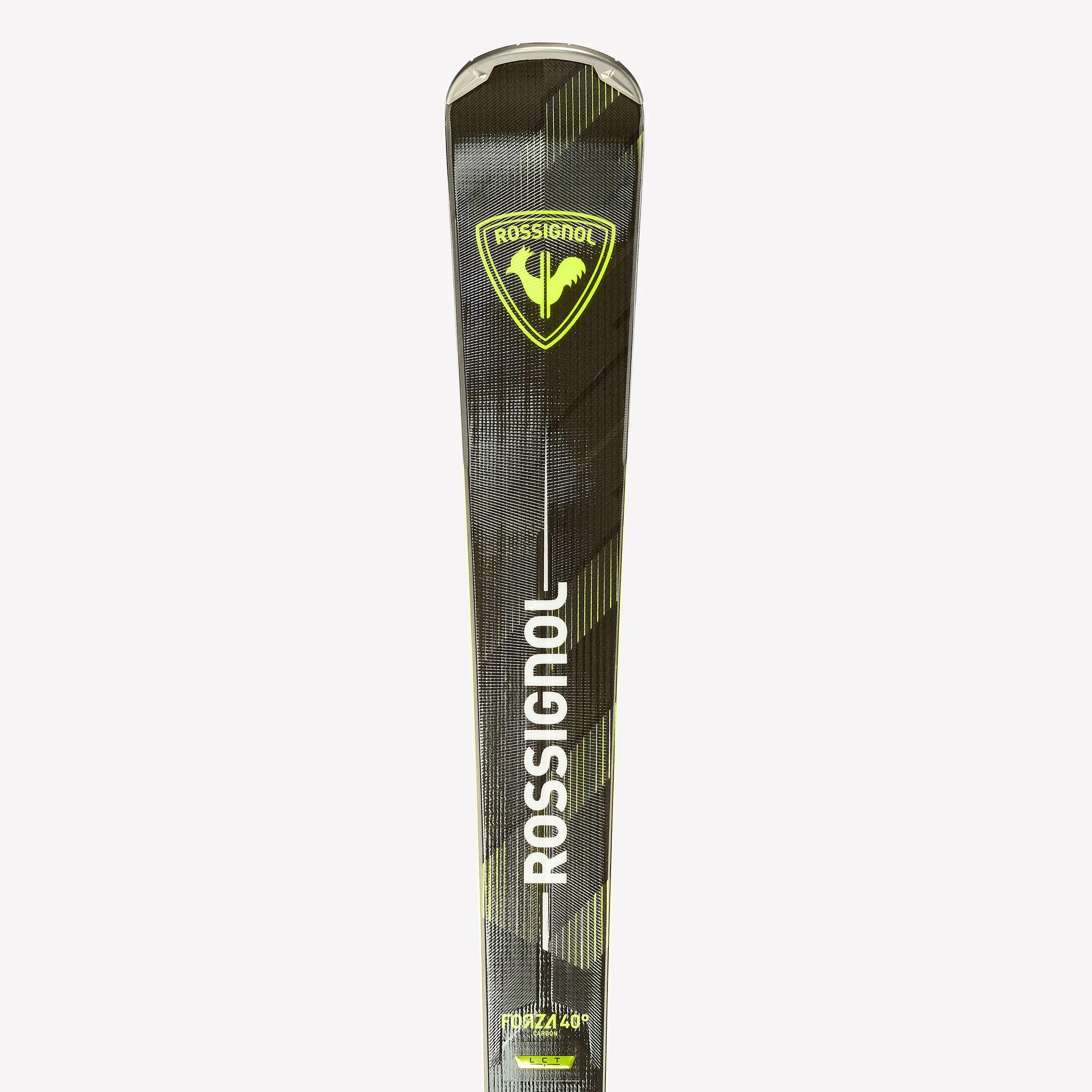 Esquí alpino con fijaciones adulto, Rossignol Forza 40°, negro y amarillo  7/9