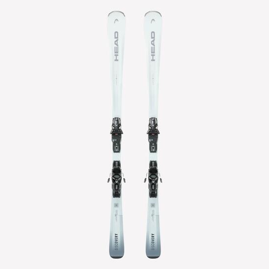 Ski alpin avec fixations adulte, Head Discovery 70 blanc et gris