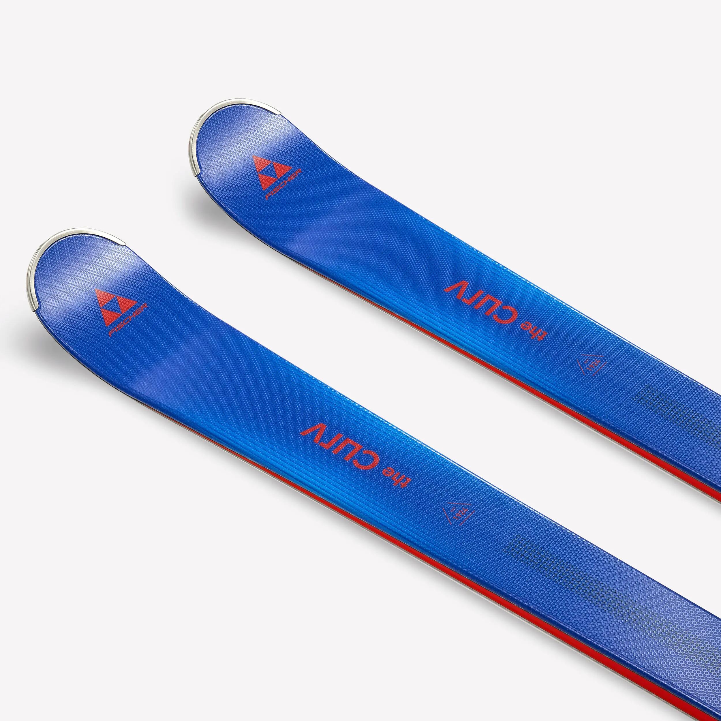 Ski alpino com fixações para homem, The Curv Power, azul e vermelho 3/9