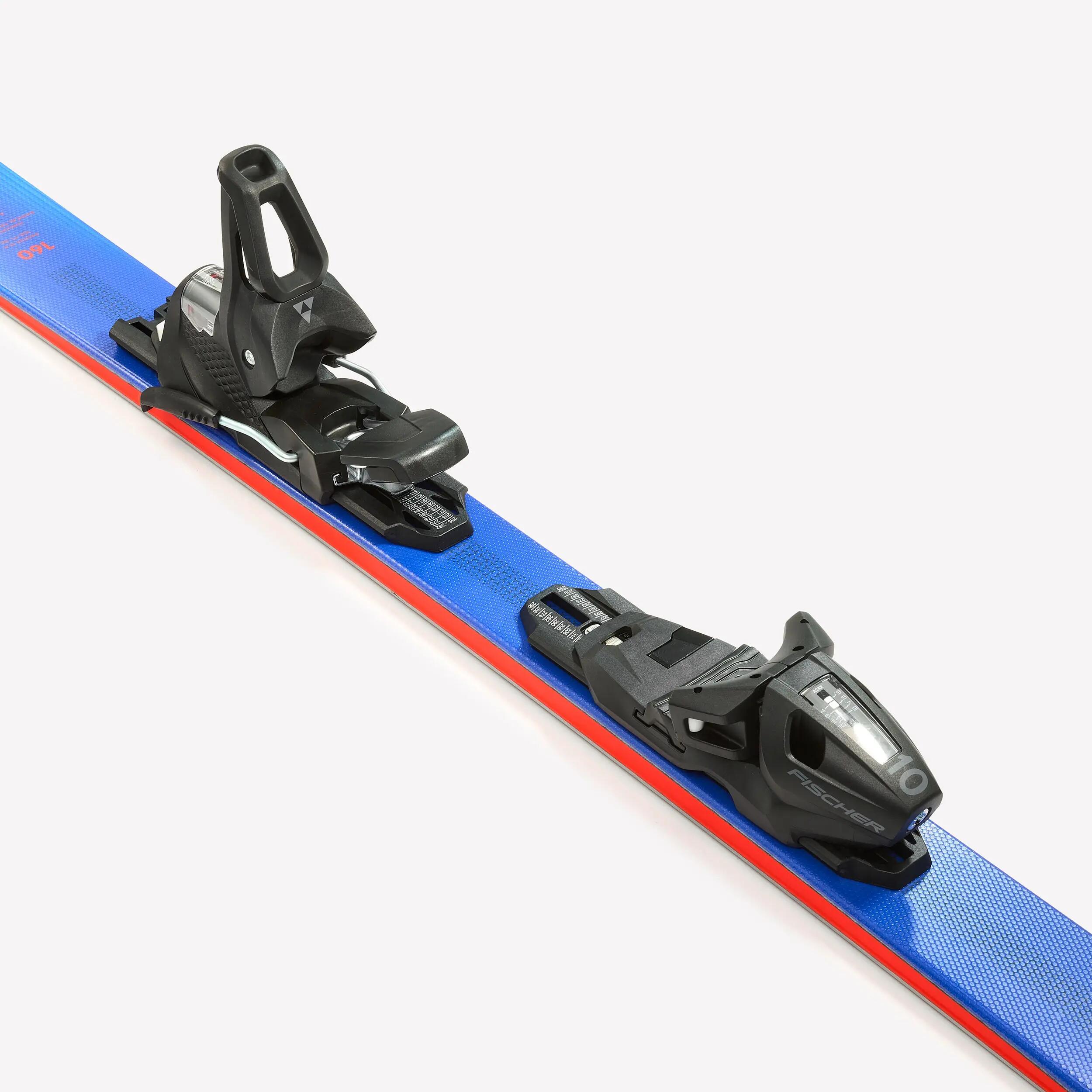 Ski alpino com fixações para homem, The Curv Power, azul e vermelho 9/9