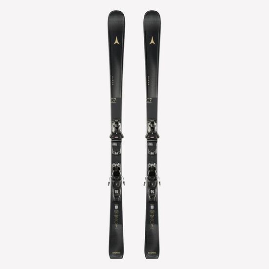 Alpinski mit Bindungen für Damen, Atomic Cloud 7, Schwarz Gold