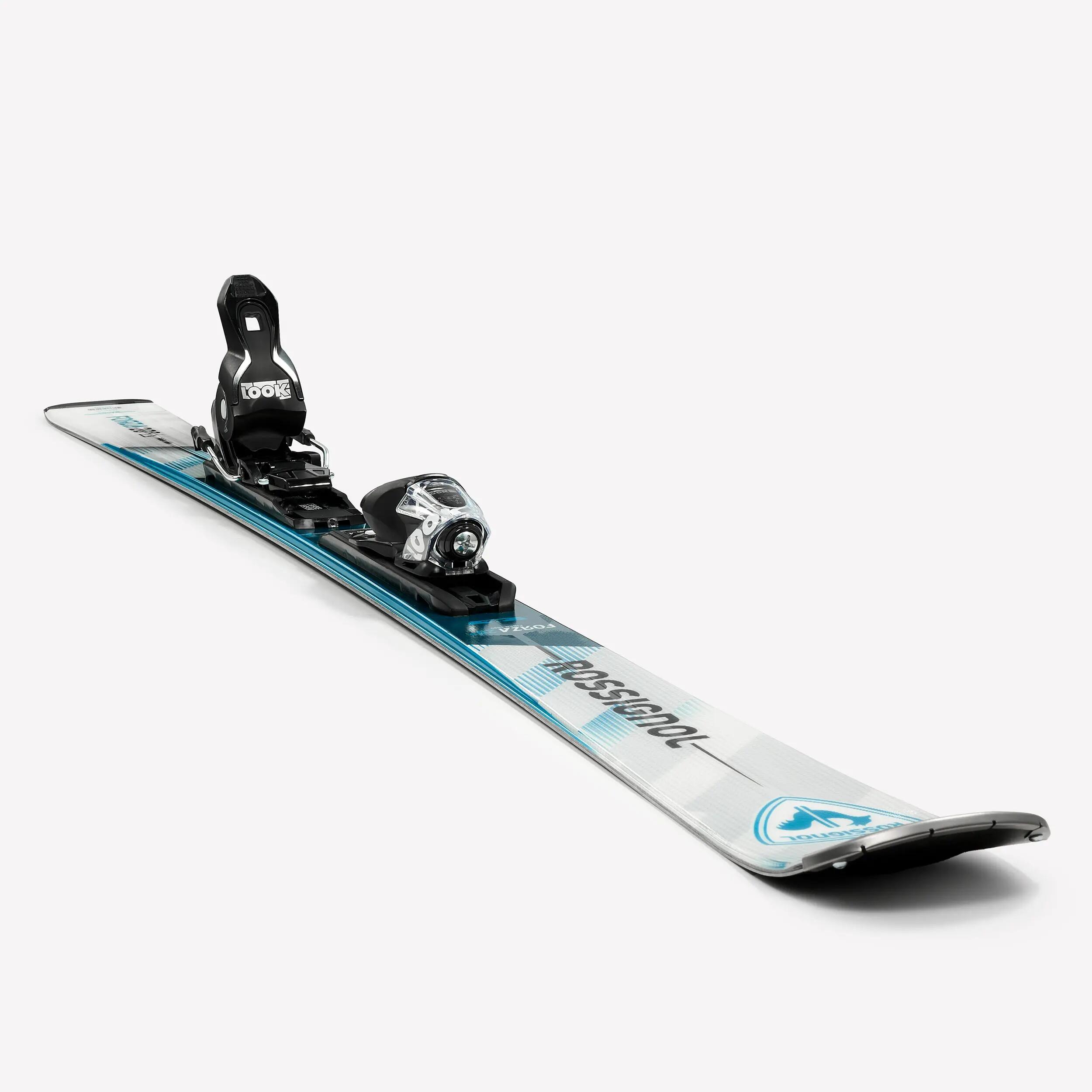 Ski alpino com Fixações para adulto, Forza 20° Cinzento, branco e azul 5/9