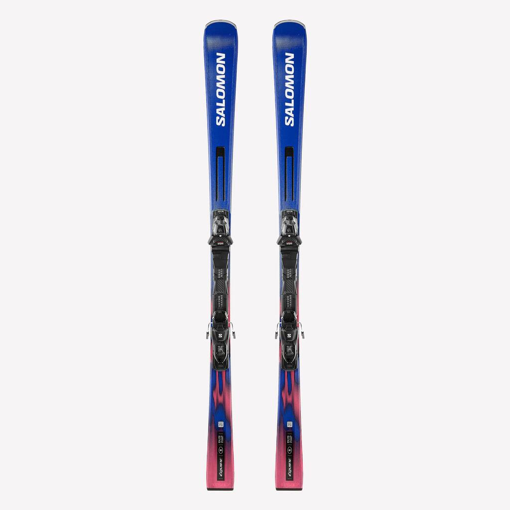 Ski Erwachsene mit Bindung Piste - Equipe 8 Salomon blau/rosa