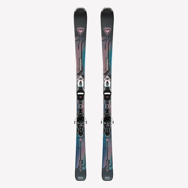 Schiuri alpine cu legături Rossignol Attraxion negru, roz, damă