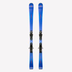Esquí alpino con fijaciones hombre, Fischer The Curv Power azul y rojo