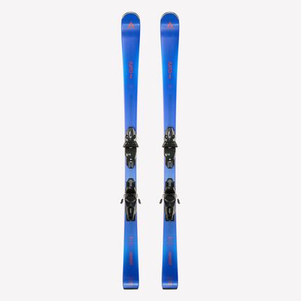 Esquí alpino con fijaciones hombre, Fischer The Curv Power azul y rojo