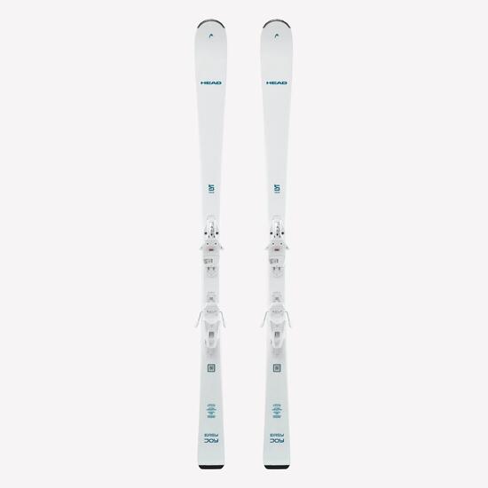 Ski alpin avec fixations femme, Head Easy Joy blanc et vert