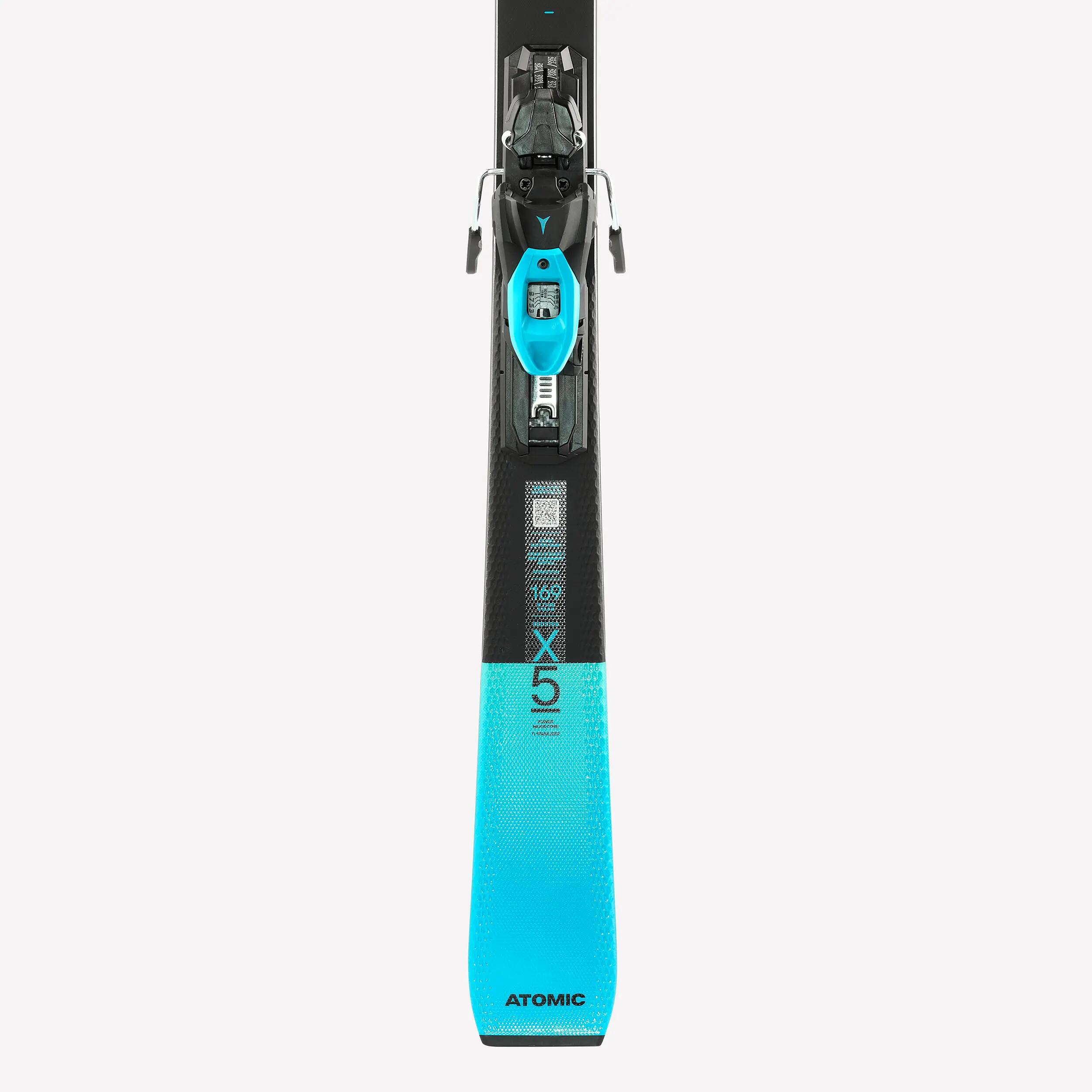 Pisteski's met bindingen voor volwassenen Redster X5 blauw turquoise 8/9
