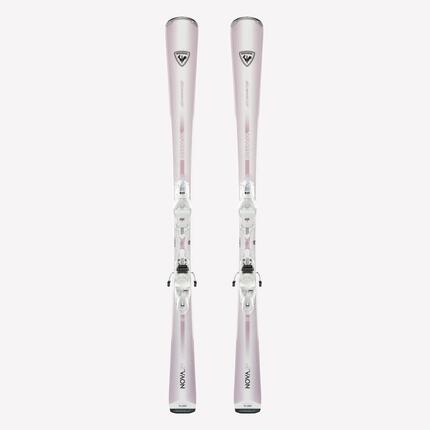 Ski alpin avec fixations femme, Rossignol Nova 2 rose