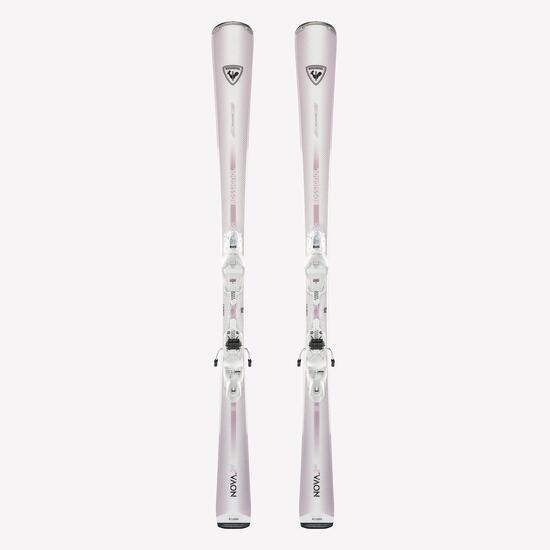 Ski alpin avec fixations femme, Rossignol Nova 2 rose
