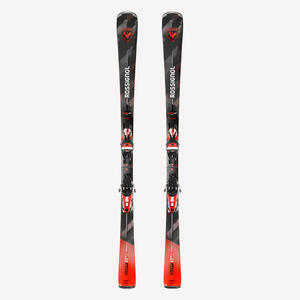 Esquí alpino alto rendimiento Titanio fijaciones Rossignol Forza 60°, rojo negro