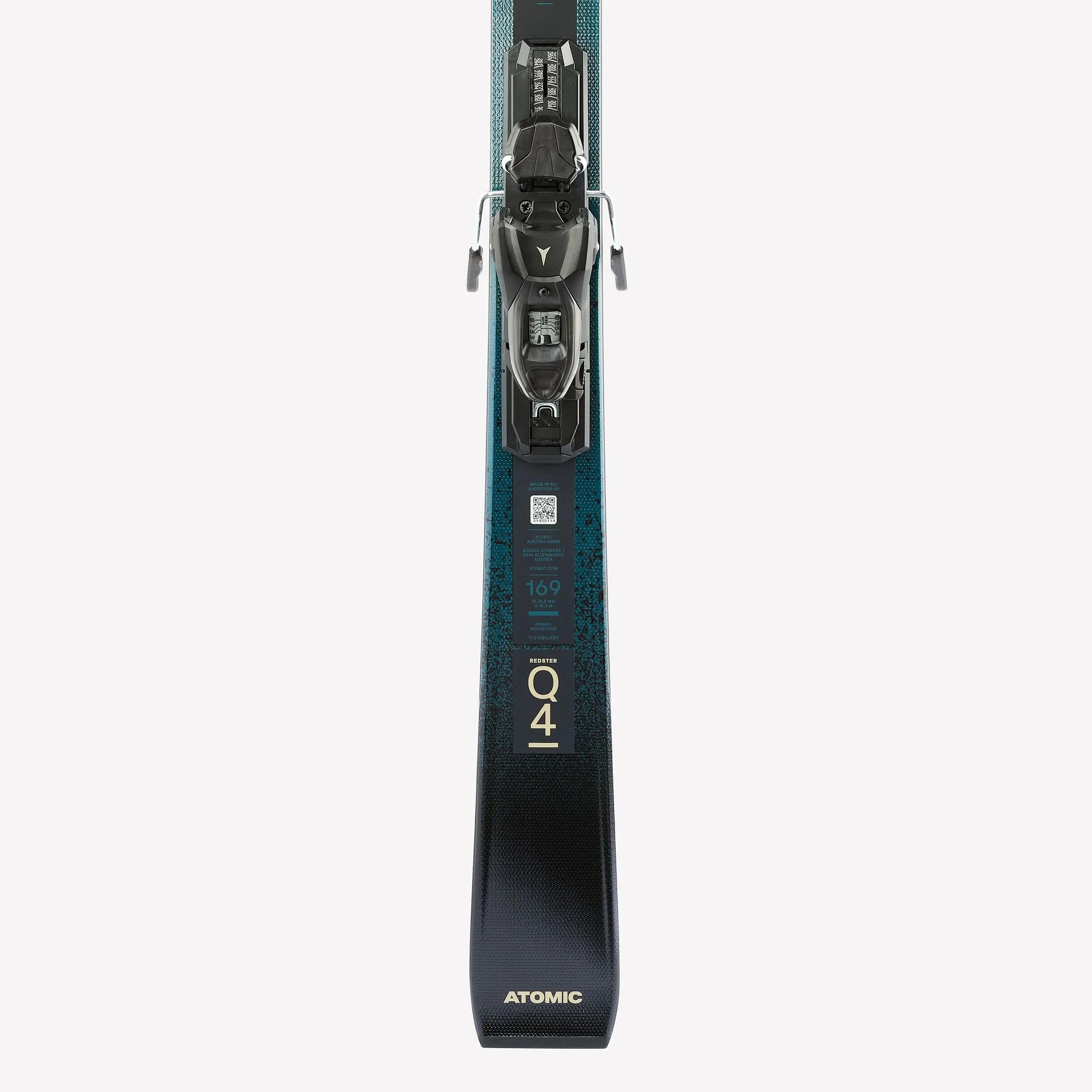 Esquís alpinos con fijaciones hombre, Atomic Redster Q4 azul y negro 8/9
