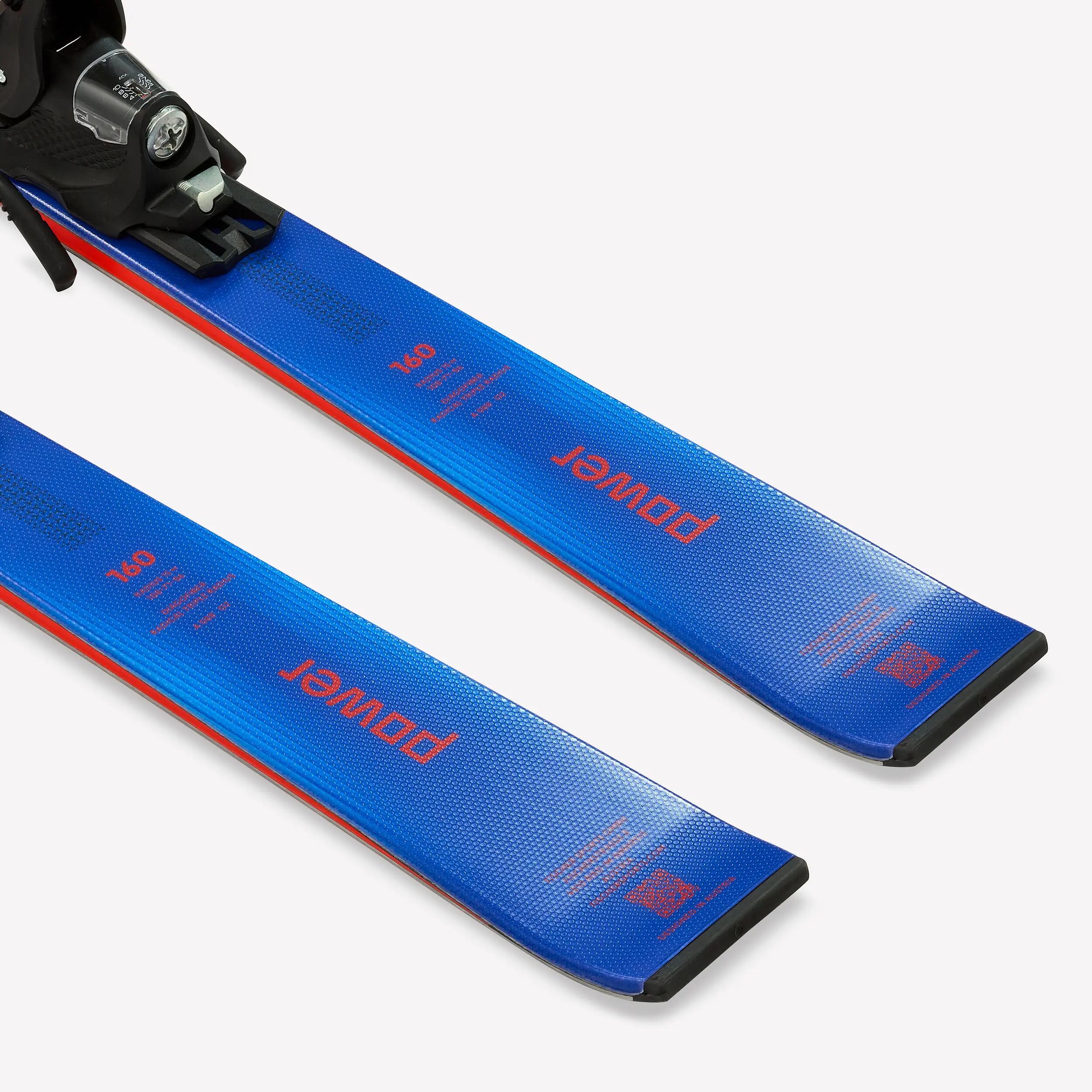 Ski alpino com fixações para homem, The Curv Power, azul e vermelho 4/9