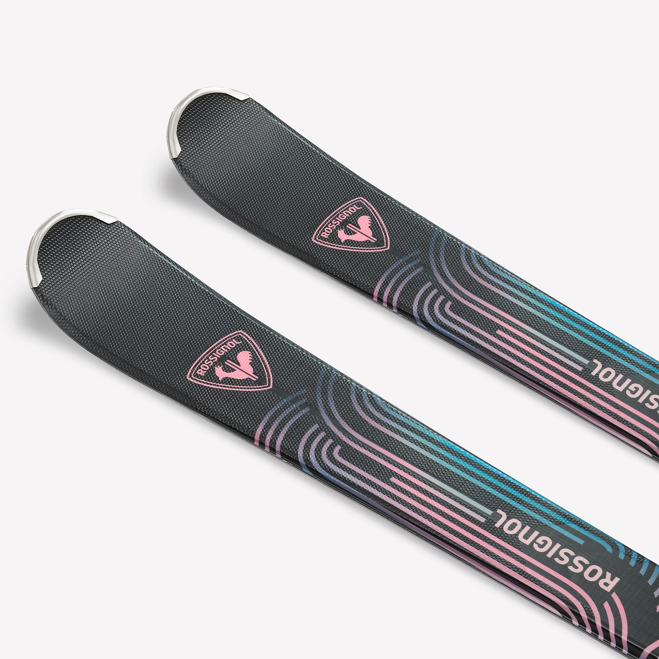 Esquís alpinos con fijaciones mujer, Rossignol Attraxion negro y