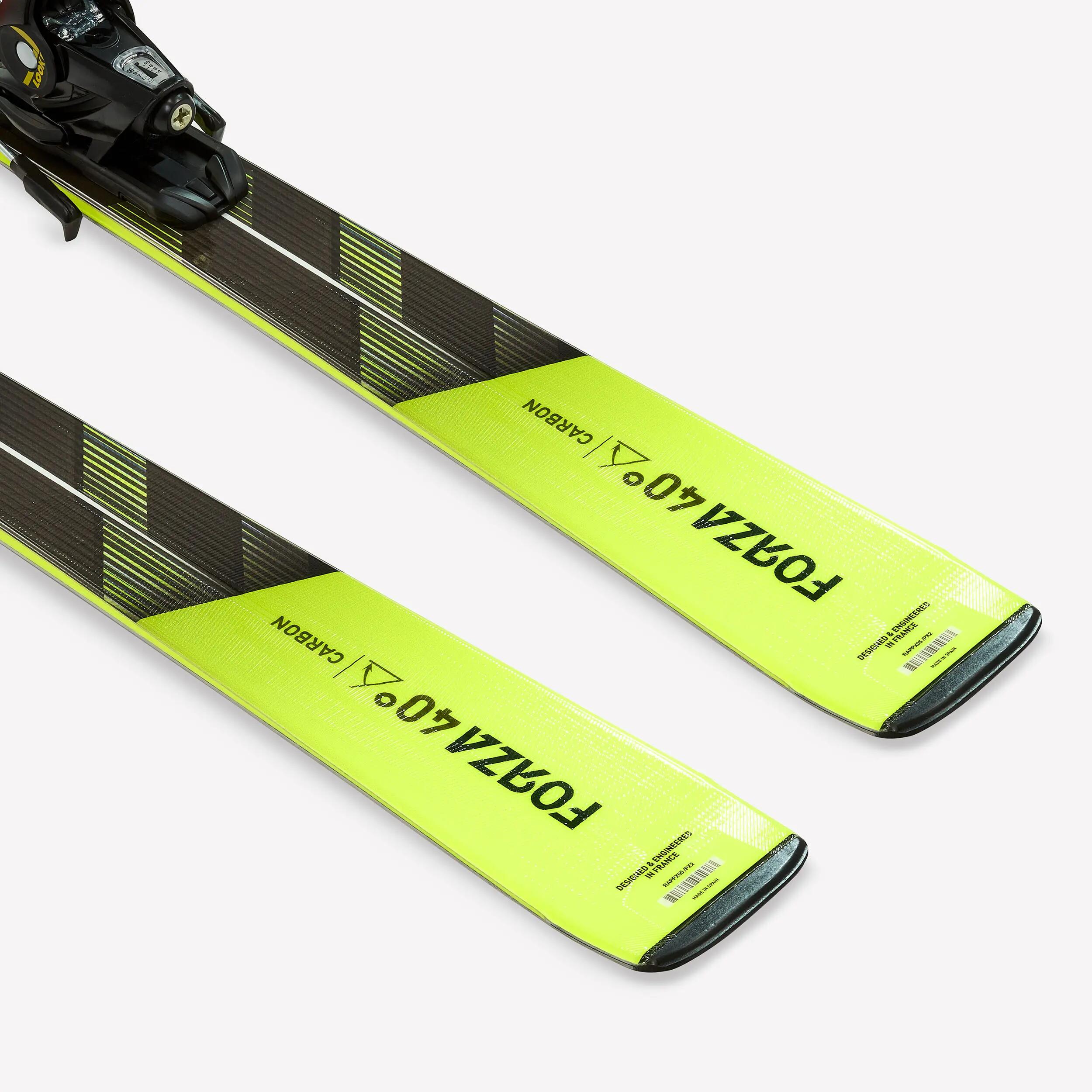 Esquí alpino con fijaciones adulto, Rossignol Forza 40°, negro y amarillo  4/9