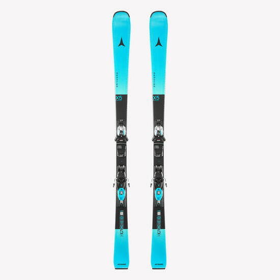 Ski alpin avec fixations adulte, Atomic Redster X5 bleu turquoise