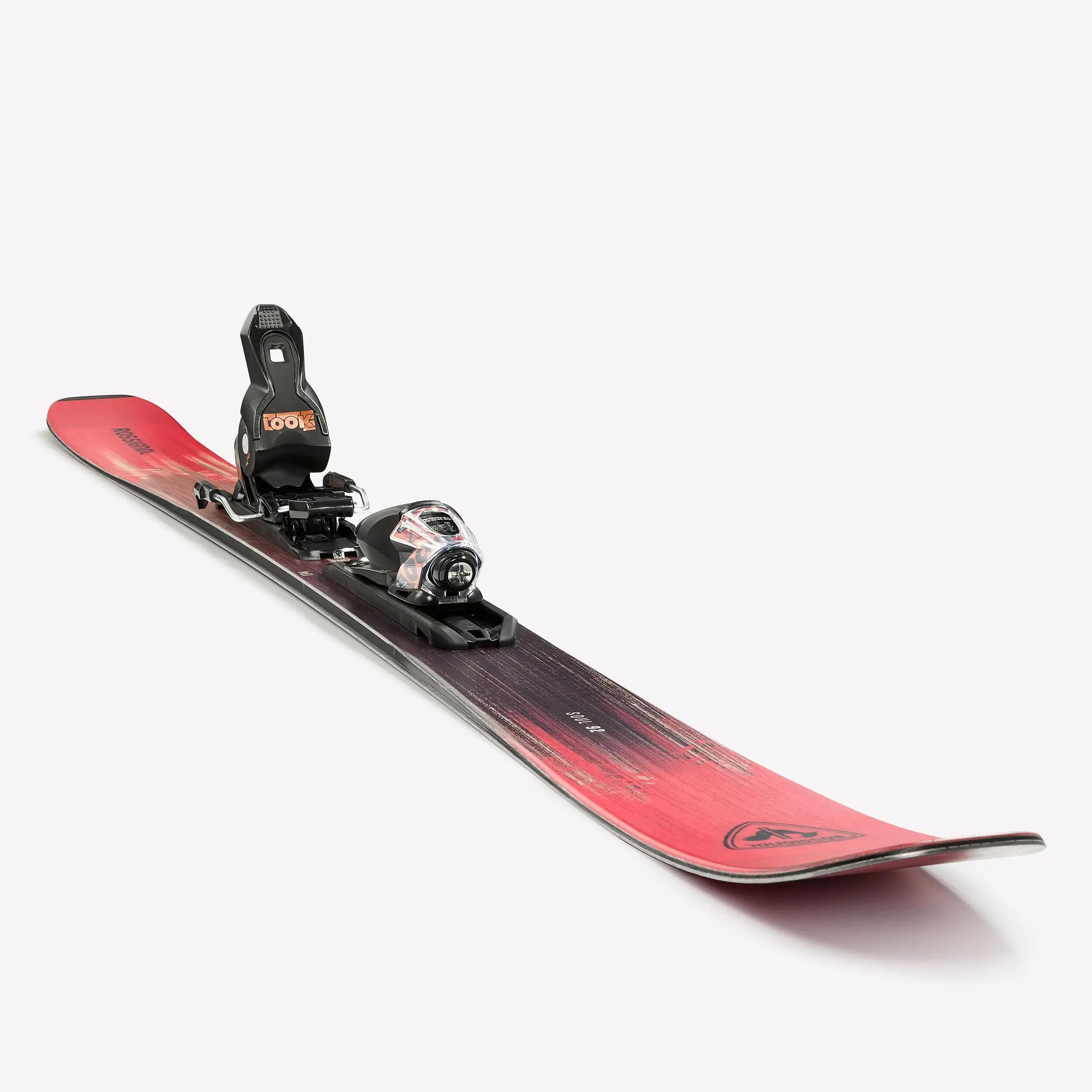 Schiuri All Mountain/free cu legături, Rossignol Soul 92 negru roșu adulți 5/9