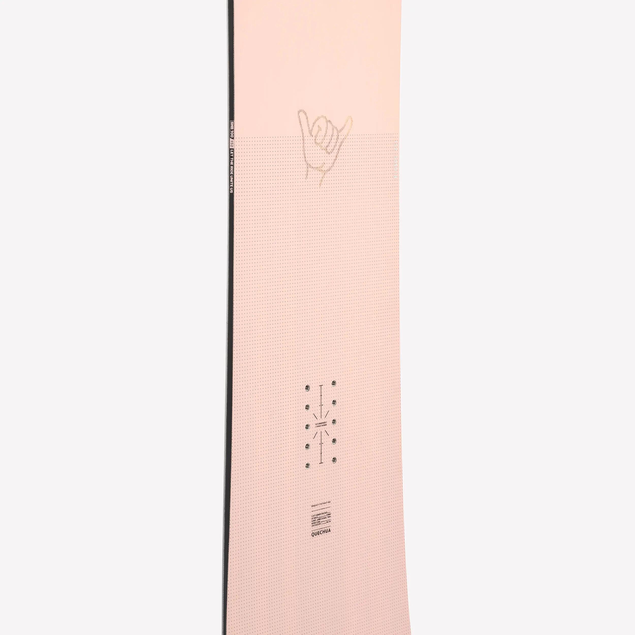 Tabla de snowboard all mountain mujer, SNB 100 rosa  4/4