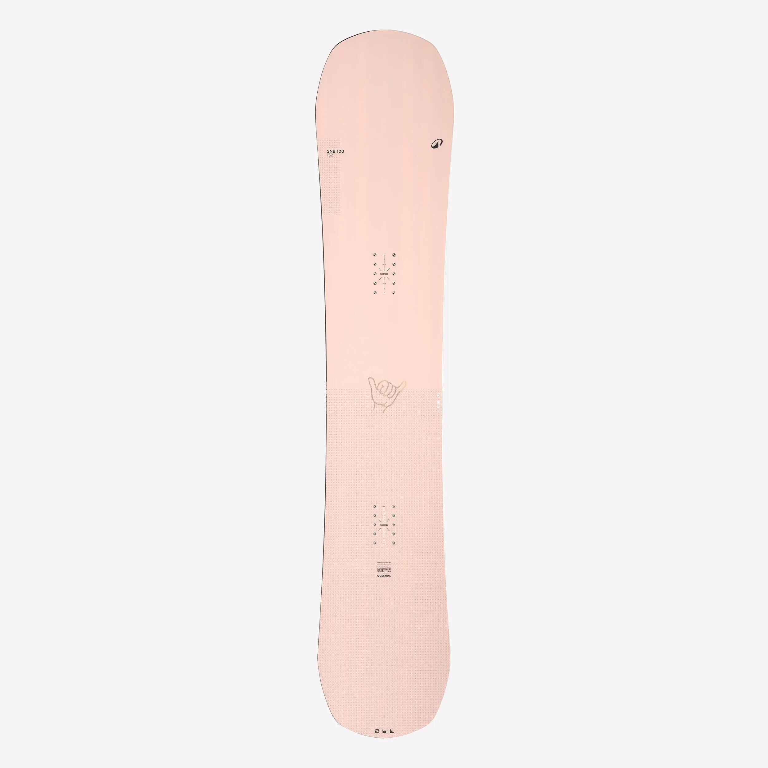 Tabla de snowboard all mountain mujer, SNB 100 rosa  2/4