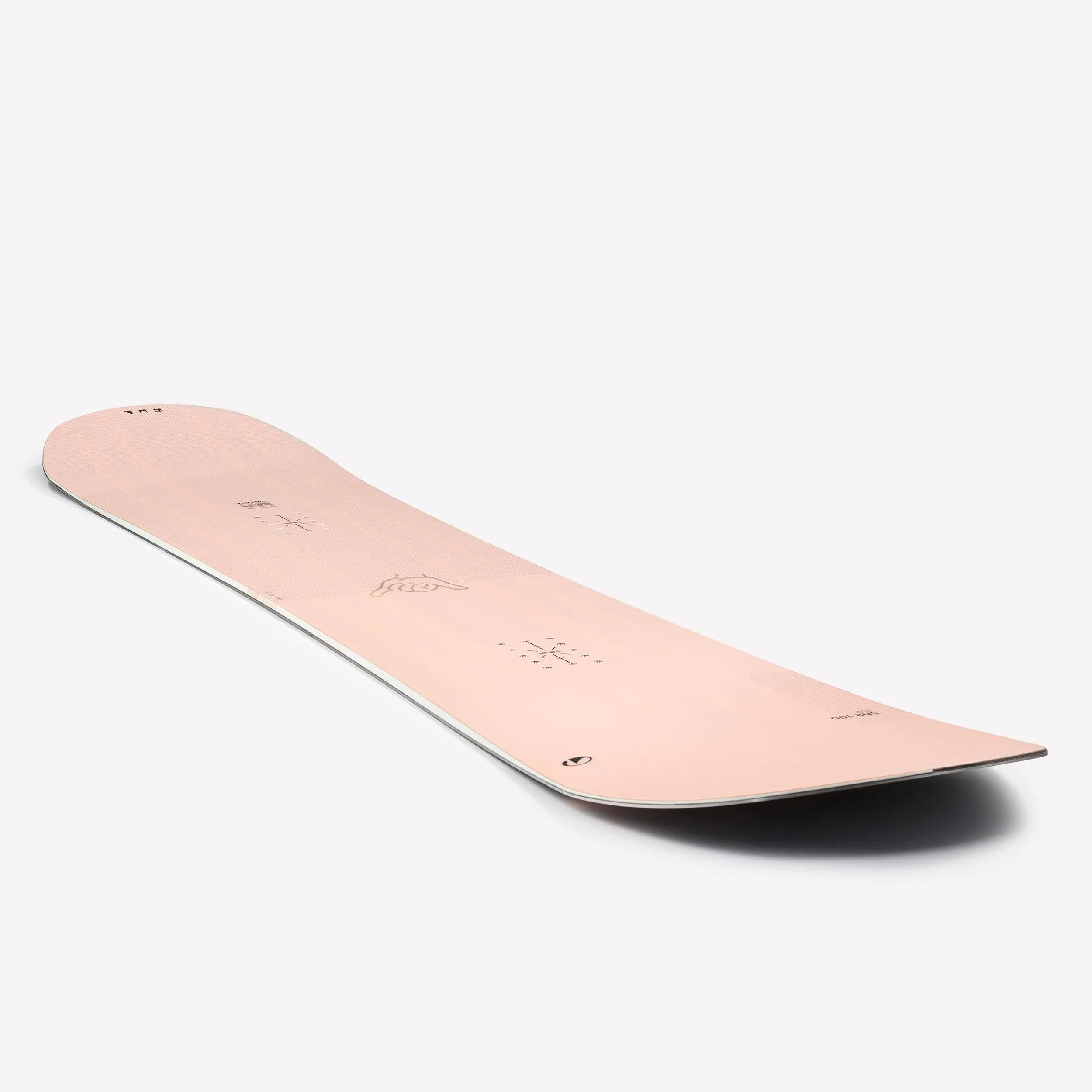 Tabla de snowboard all mountain mujer, SNB 100 rosa  3/4