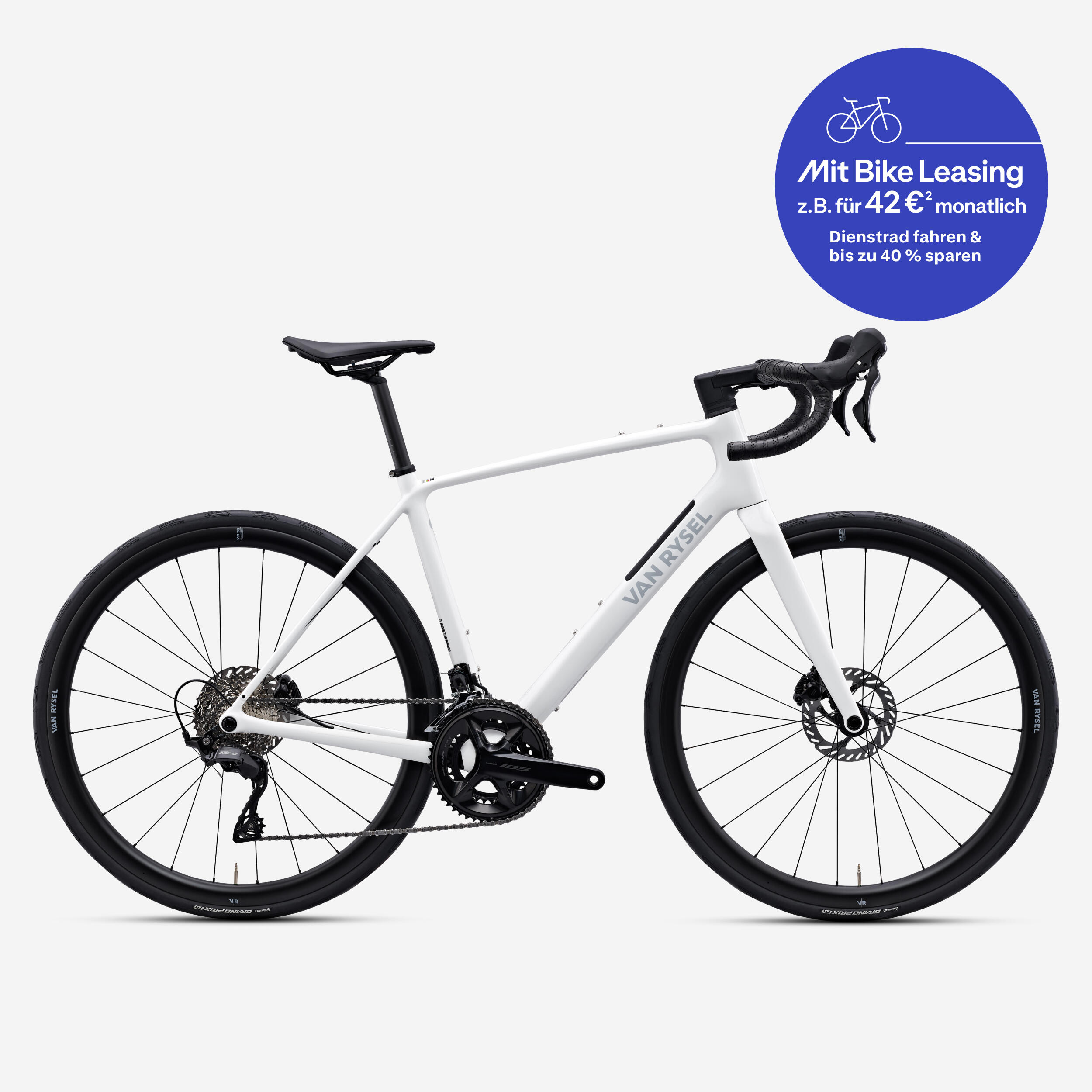 Endurance Rennrad EDR CF Toolbox Shimano 105 2×12 weiß 2/12