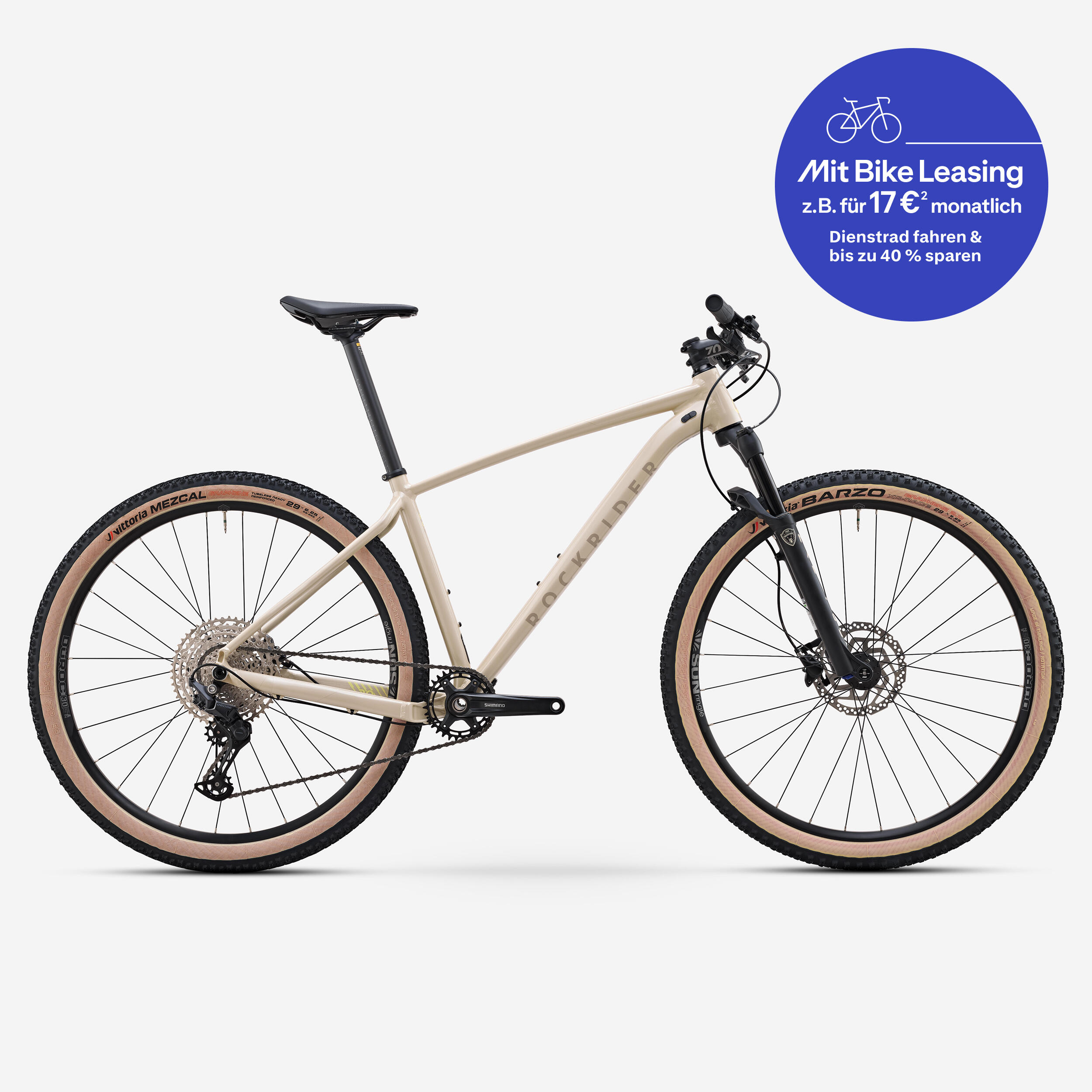 Mountainbike XC Hardtail 29" Aluminiumrahmen Race 540 beige  2/9
