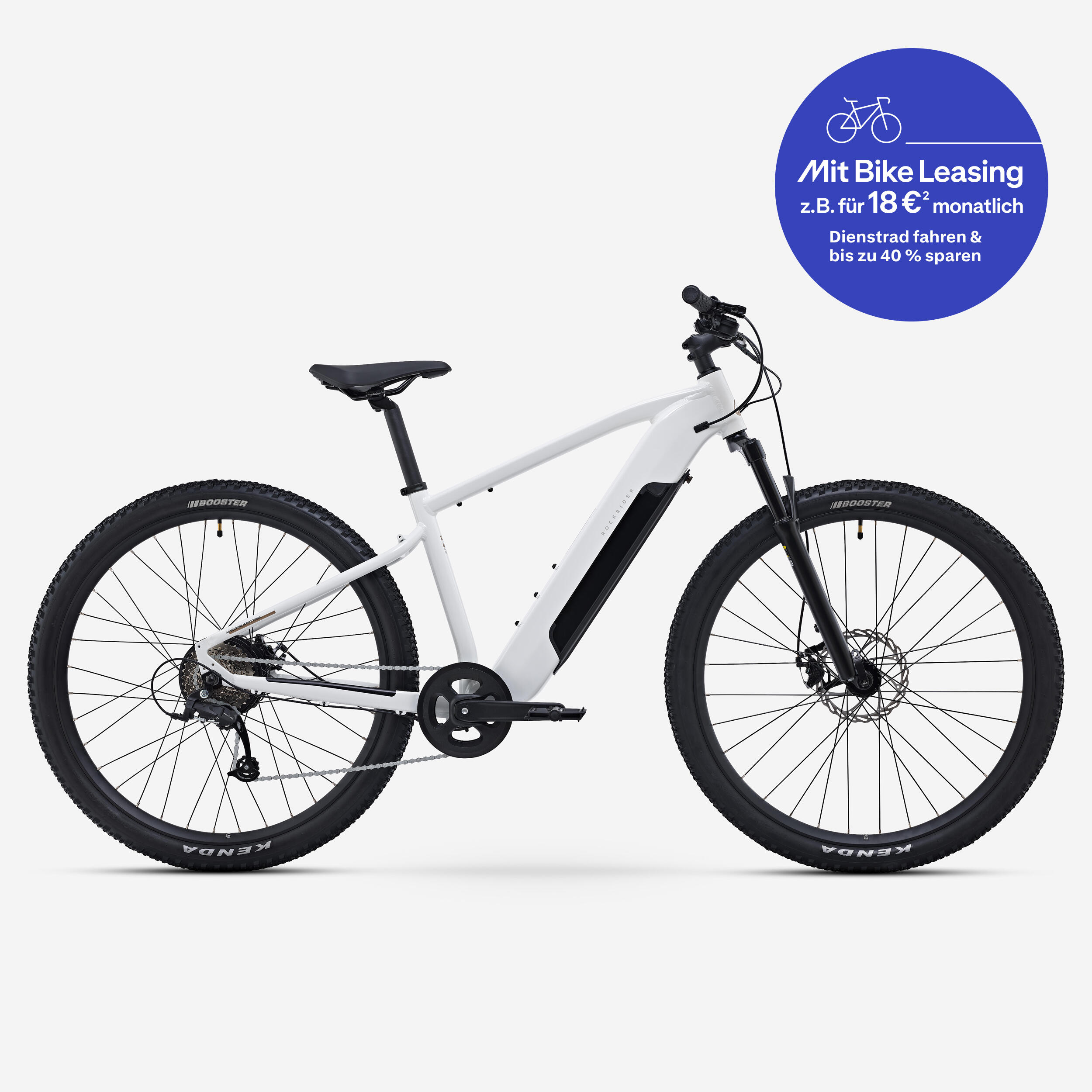 E-Mountainbike Hardtail 29 Zoll Aluminiumrahmen E-Expl 100 weiß 2/8