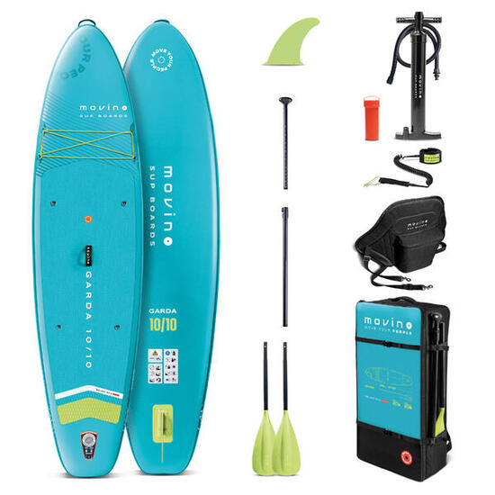 Zestaw SUP Movino Garda 330 cm z siedziskiem kajakowym Turkus/Limonka
