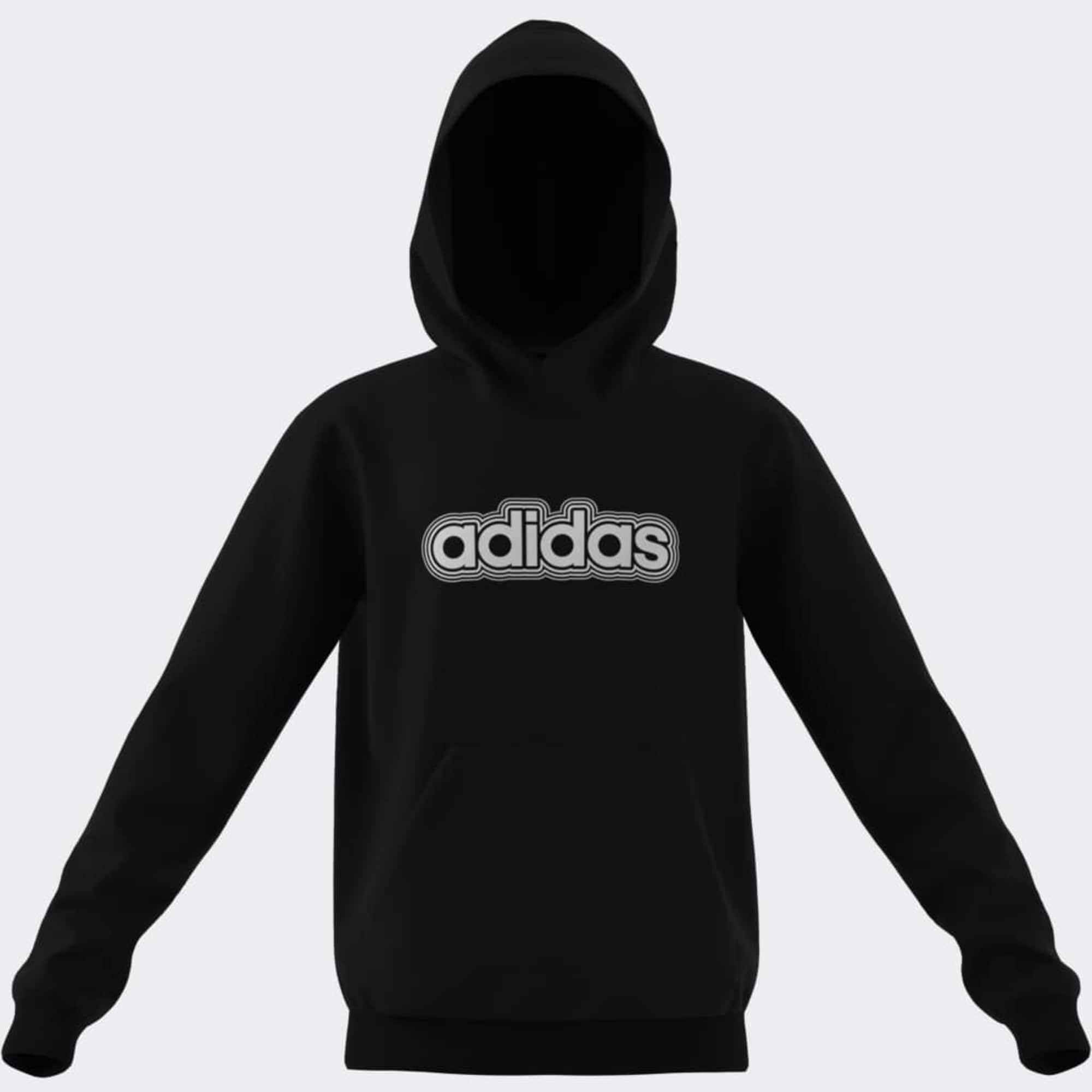 Kinder-Kapuzensweatshirt, schwarz 6/9