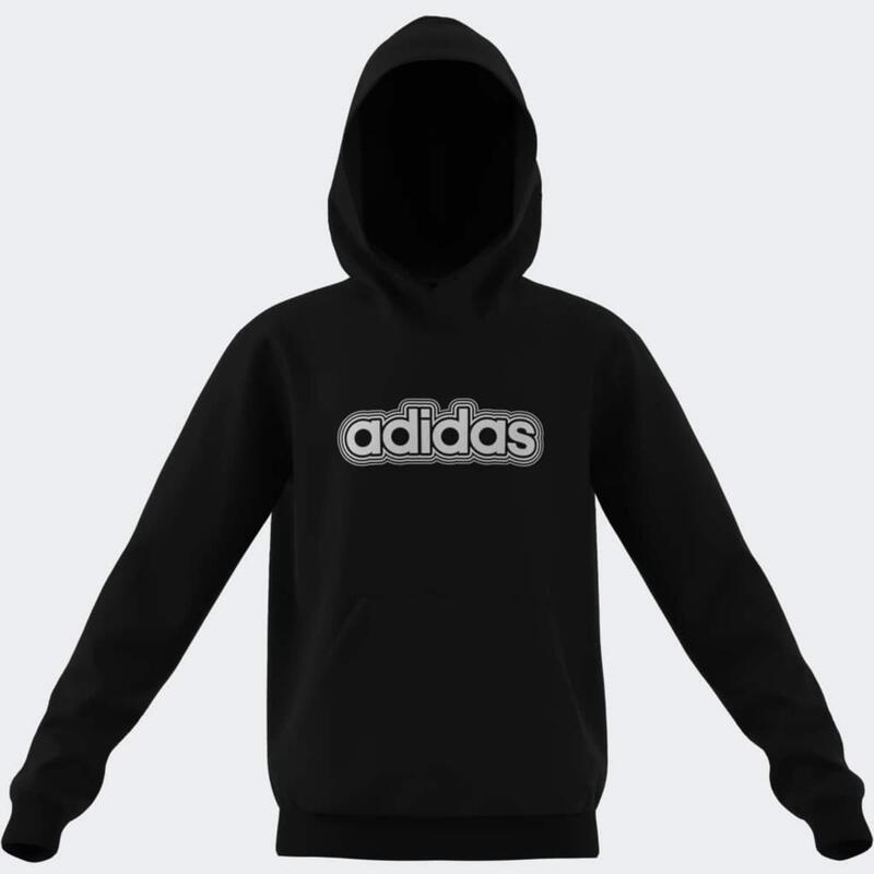 Hanorac cu glugă ADIDAS Negru Copii