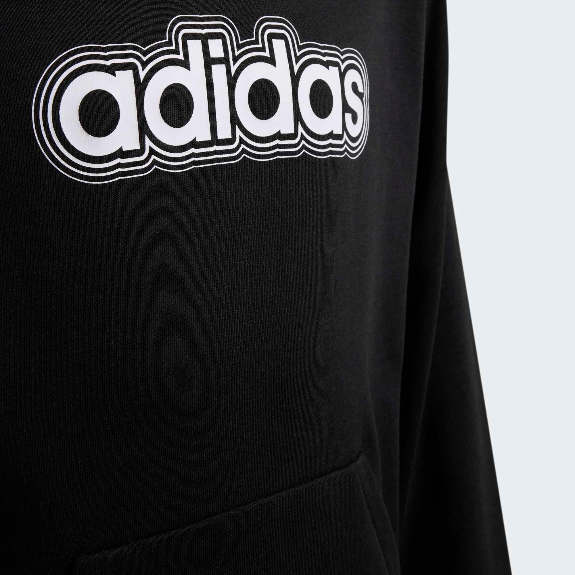 Kinder-Kapuzensweatshirt, schwarz 5/9