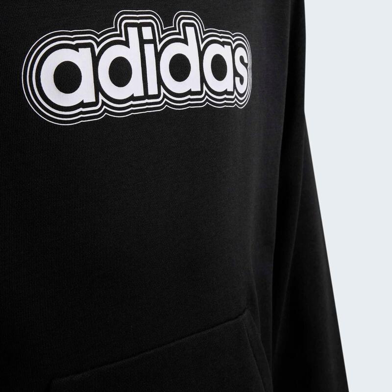 Hanorac cu glugă ADIDAS Negru Copii