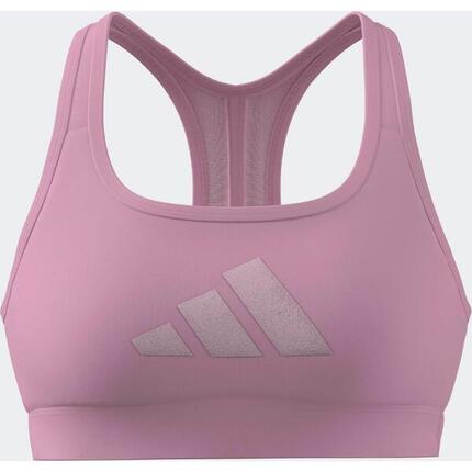 Brassière imprimé logo Adidas femme - noir